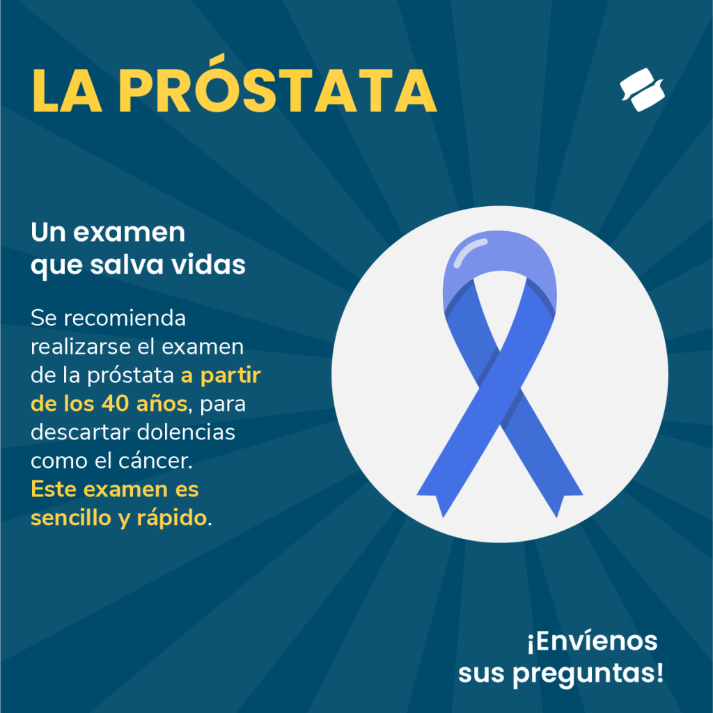 Ilustración con el lazo azul que representa la lucha contra el cáncer de próstata.