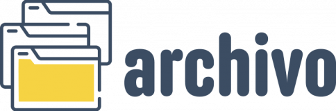 Logo que muestra unas carpetas junto a la palabra archivo.